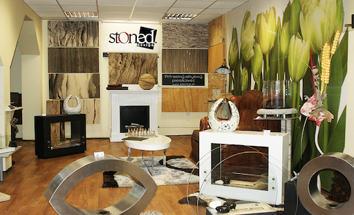 stoned design showroom,flexibilny pieskovec predajna kosice,ohybny kamen showroom,ohybny pieskovec